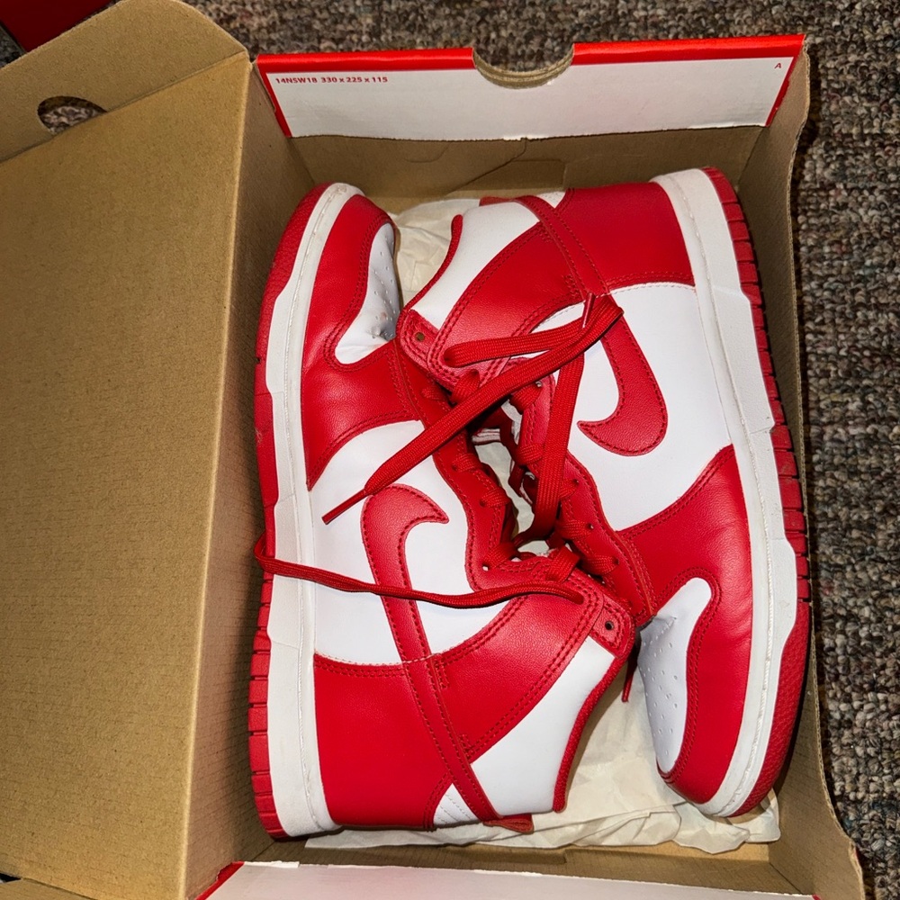 Men’s Red and White Sneakers